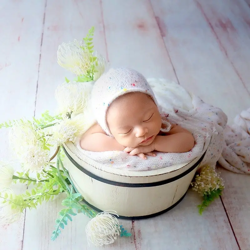Vintage Wooden Posing Bucket Props - Image 4